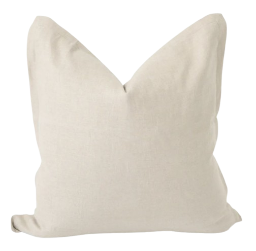 Linen Flange Natural Euro Cushion 65cm