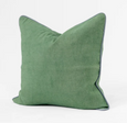 Linen Piped Green & Blue Lounge Cushion 55cm