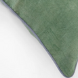 Linen Piped Green & Blue Lounge Cushion 55cm