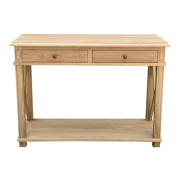 Long Island Console Whitewashed Oak 110cm
