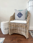 Ticking Monogram Skipper Cushion Cover