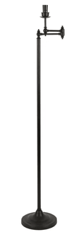 Macleay swing arm floor lamp in aged brass with adjustable solid brass arm