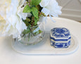 White Marble Rounded Tray Small