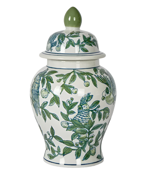 Meadow Parrot Ginger Jar Small