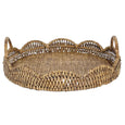 Mesa Rattan Scallop Tray Brown