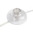 Clear inline switch and cord detail for Mia Floor Lamp Antique Silver