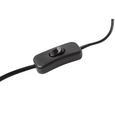 black inline switch detail for table lamp cord