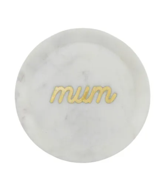 Mum Marble Inlay Trinket Tray