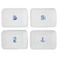Nantucket Trinket Plate Collection featuring four coastal ceramic designs including Harbour Ship, Seaside Shell, Ocean Muse Mermaid and Mariner's Anchor