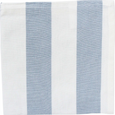 Napkin Chambray Blue Bold Stripe laid flat, showing the woven cotton texture and wide blue and white stripe design.