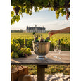 Natural Finish Champagne Bucket with Ring Handles 36cm in a styled entertaining setting