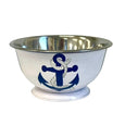 Navy Anchor Stripe Snack Bowls Set of 2 with product details visible