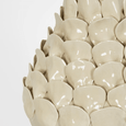 Neutral ceramic table lamp with textured linen shade for Hamptons style home décor