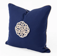 Outdoor Celtic Knot Navy Lounge Cushion 55cm