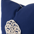 Outdoor Celtic Knot Navy Lounge Cushion 55cm