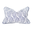 Paisley Silk Blue Medium Lumbar Cushion