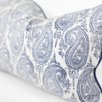 Paisley Silk Blue Medium Lumbar Cushion