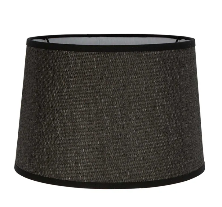 Paper Weave Drum Lamp Shade Medium Black