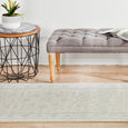 Parker Winter White Runner Rug creating a bright and welcoming entryway with soft neutral styling.