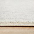Side profile of the Parker Winter White Runner Rug showing its comfortable 10mm polypropylene pile.
