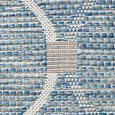 Blue and white flowing geometric pattern of Patio Blue Outdoor Runner