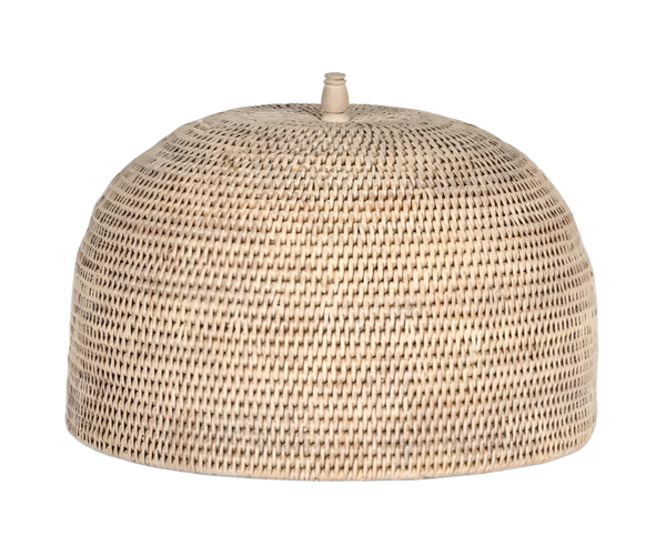 Paume Rattan Food Cover Whitewash