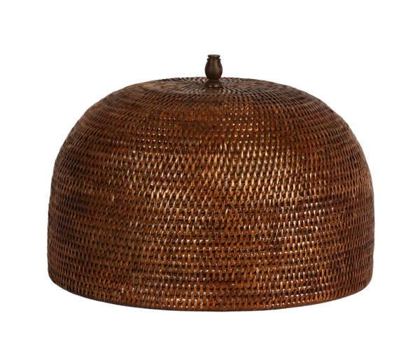 Paume Rattan Food Cover Antique Brown