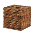 Paume Rattan Square Tissue Box Antique Brown - Hamptons Style