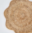 Paume Scallop Rattan Placemat Natural