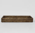 Paume Rattan Tidy Tray Antique Brown