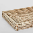 Paume Rattan Tidy Tray Whitewash