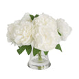 Peonies in Water Vase White