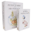 Peter Rabbit and Jemima Puddle-Duck decorative book boxes set of two with illustrated pale covers