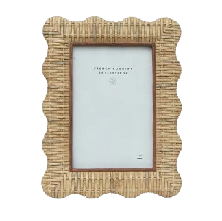 Rattan Wavy Photo Frame 4x6"