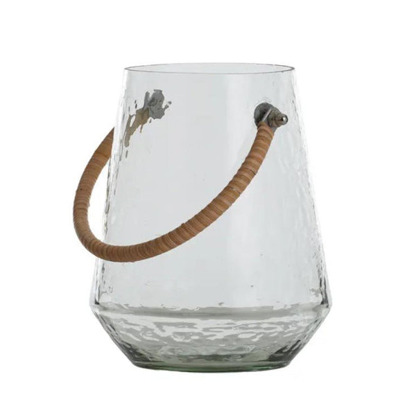 Ripple Glass Lantern 20cm - Hamptons Style