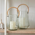 Ripple Glass Lantern 20cm - Hamptons Style