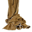 Rodeo Luxury Throw Caramel in soft velvet with contrasting white piped edge
