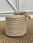 Doorstop Rope Cylinder White