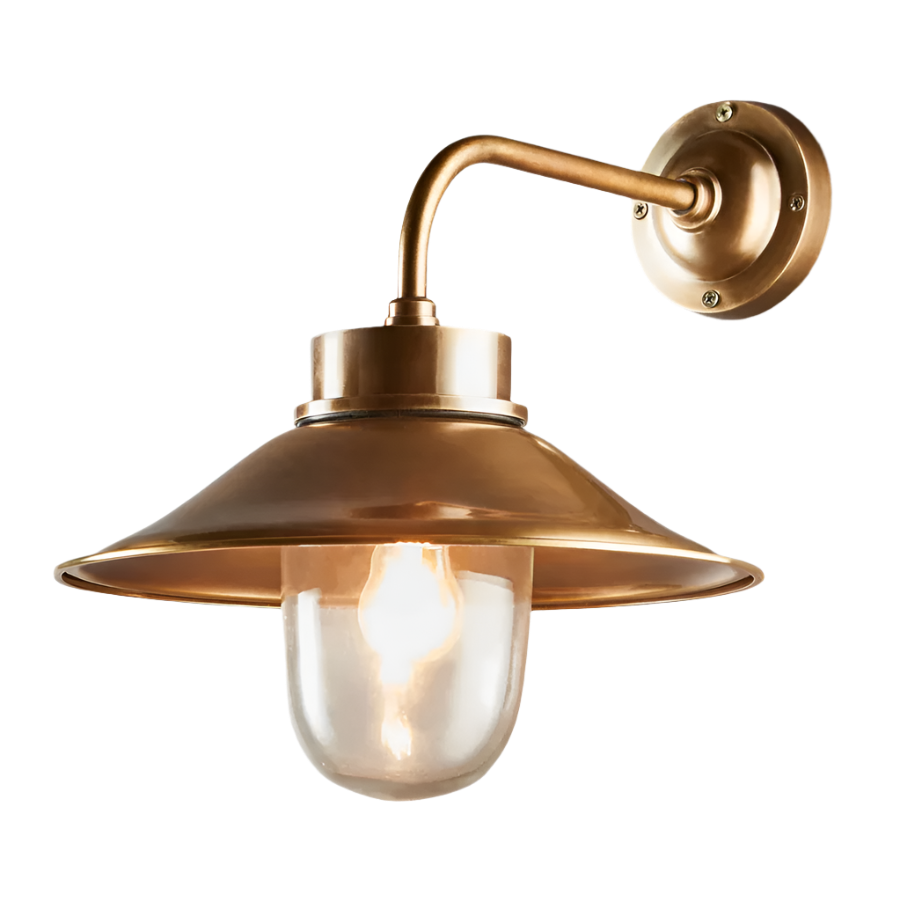 Sandhurst Outdoor Wall Light Antique Brass