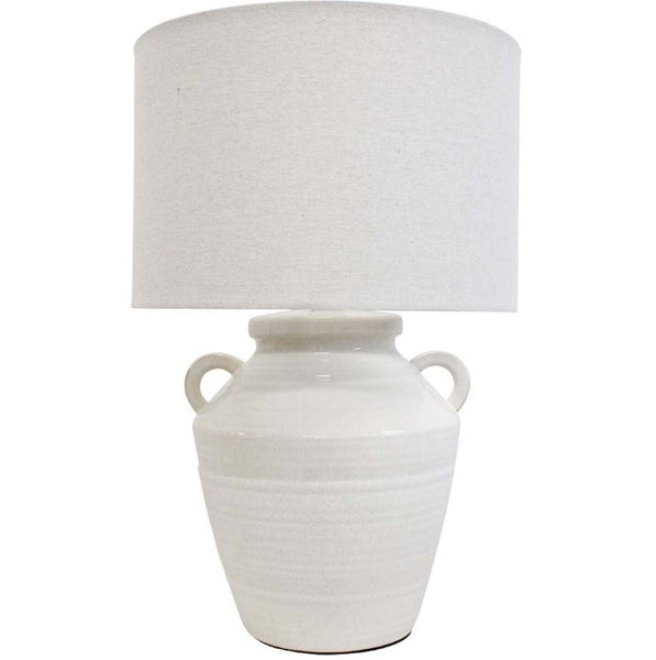 Santorini Ceramic Table Lamp White