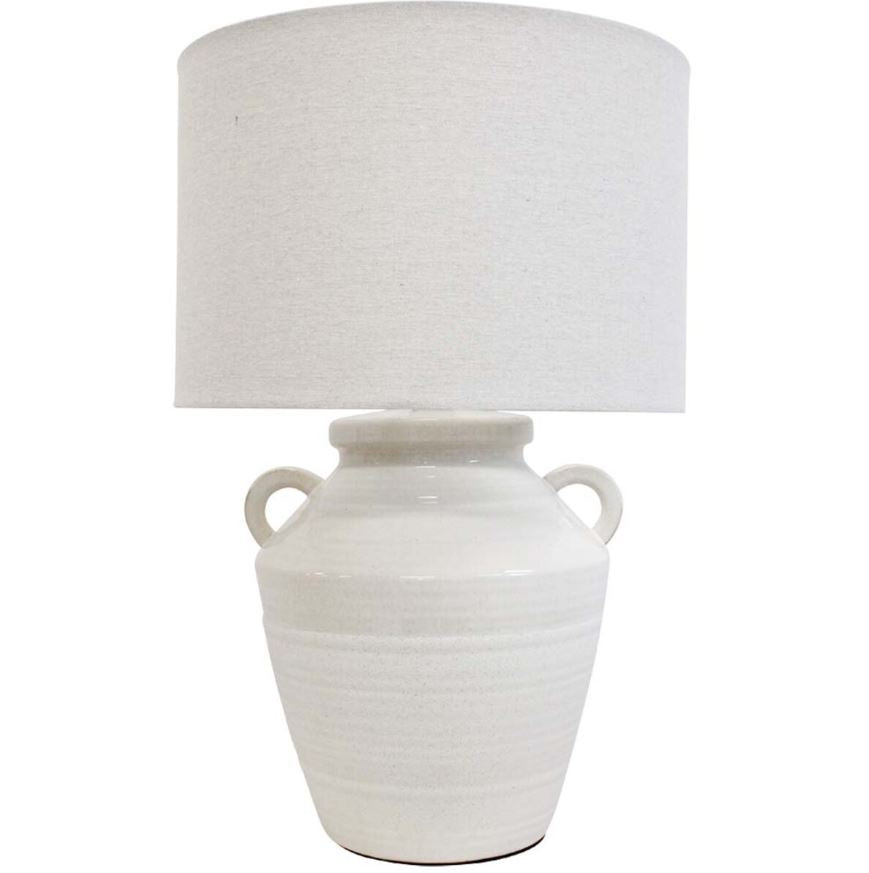Santorini Ceramic Table Lamp White