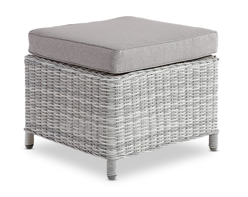 Sarina Footstool White/Grey