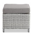 Sarina Footstool White/Grey