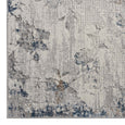 Corner detail of the Seacliff Mist Rug highlighting its abstract floral pattern and soft neutral colour palette.