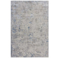 Seacliff Mist Rug featuring a soft abstract floral design in ivory, mist blue, warm stone and light grey.