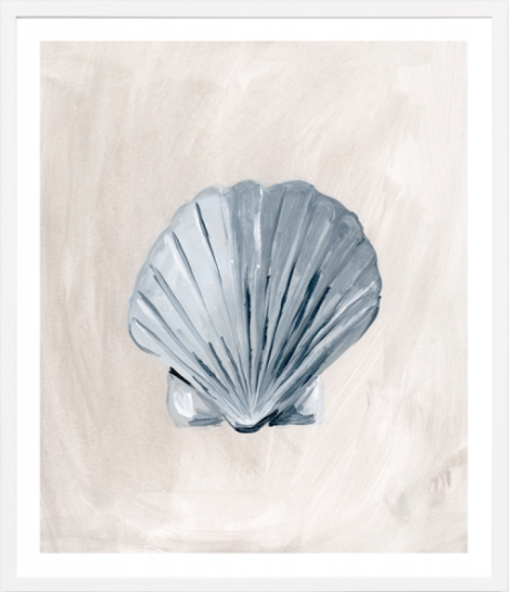 Seaside Portrait Blue Shell Print