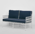 Davenport Iron Outdoor Lounge White/Navy