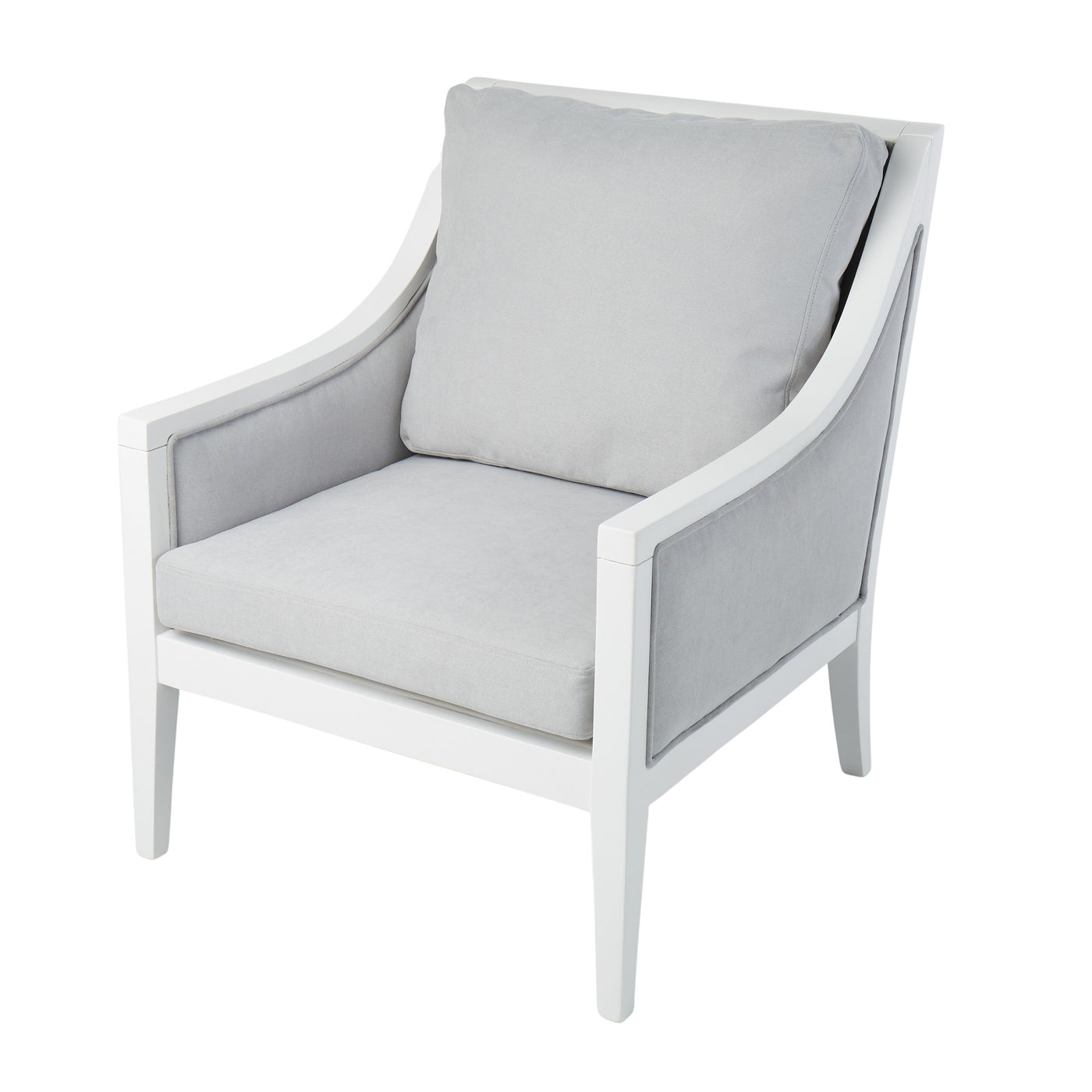 Allie Hamptons Armchair White & Grey