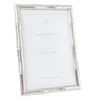 Silver bamboo photo frame 4x6 with polished metal finish
