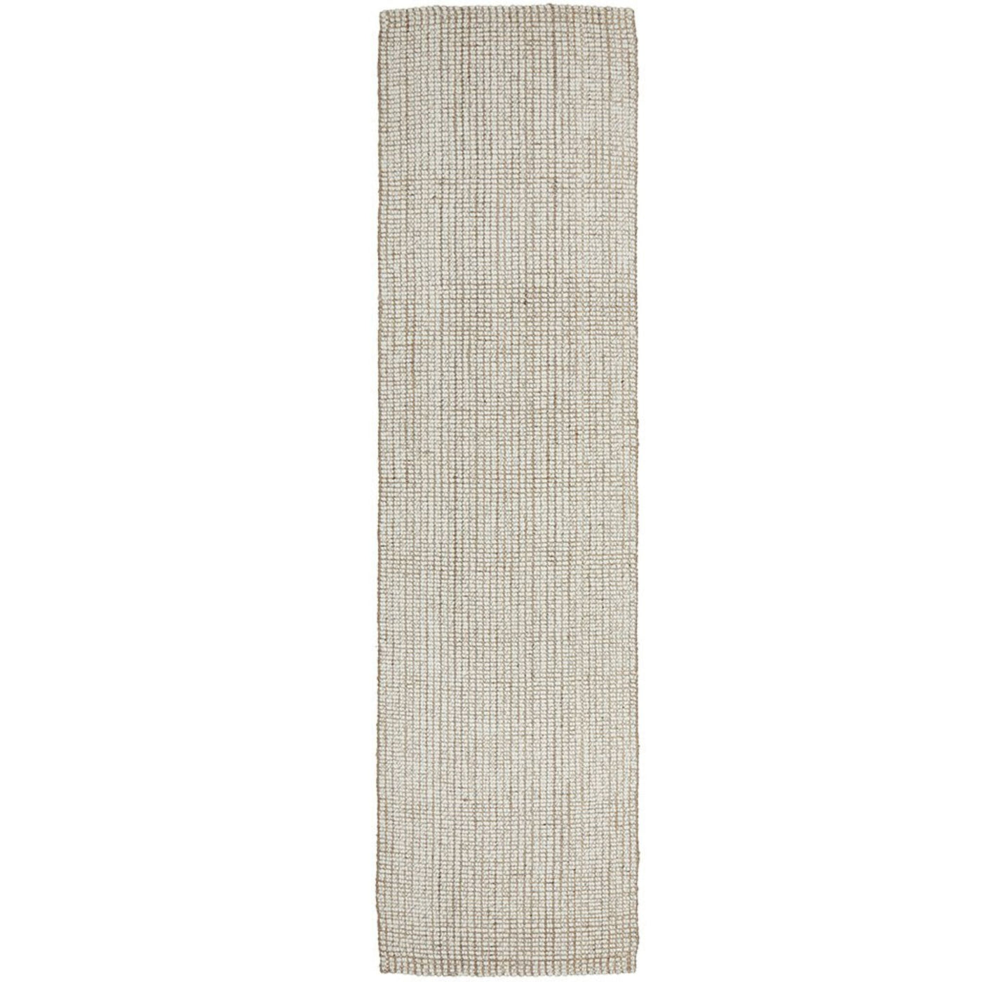 Sorrento Natural Wool & Jute Runner in soft ivory and natural tones